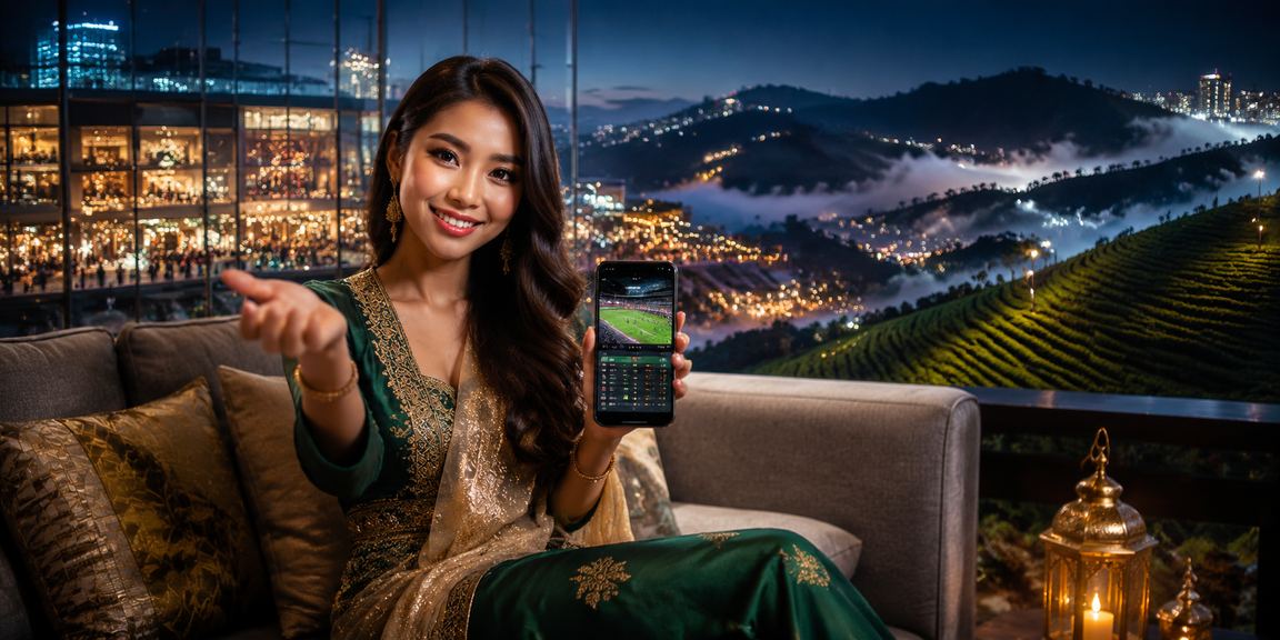 Pemain Malaysia menikmati pertaruhan sukan melalui aplikasi mudah alih luckypot